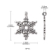 Christmas Snowflake Tibetan Style Alloy Pendants(TIBEP-YW0001-58)-3