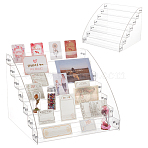 7-Tier Acrylic Display Risers for Jewelry, Cosmetic, Small Items, Clear, 31.4x24.9x30.1cm(ODIS-WH0030-175C-01)