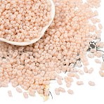 Baking Paint Glass Seed Beads, Peanut, Bisque, 6x3.5x3mm, Hole: 1mm, about 4500pcs/pound(SEED-L011-09A-11)