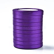 Single Face Satin Ribbon, Polyester Ribbon, Breast Cancer Pink Awareness Ribbon Making Materials, Valentines Day Gifts, Boxes Packages, Blue Violet, 3/8 inch(10mm), about 25yards/roll(22.86m/roll), 10rolls/group, 250yards/group(228.6m/group)(RC10mmY035)