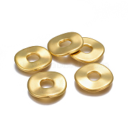 CCB Plastic Beads, Donut/Pi Disc, Golden, 24x2.5~3mm, Hole: 7.5~8mm(CCB-L008-08G)
