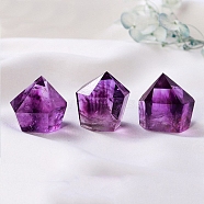 Tower Natural Amethyst Display Decorations, Healing Stone Wands, for Reiki Chakra Meditation Therapy Decos, Hexagon Prism, 15~30mm, 20~30g/pc(PW-WG96741-01)