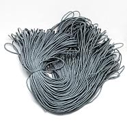 Polyester & Spandex Cord Ropes, 16-Ply, Gray, 2mm, about 109.36 yards(100m)/bundle(RCP-R007-366)