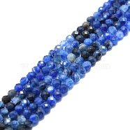 Natural Kyanite Beads Strands, Faceted, Round, 3mm, Hole: 0.7mm, about 132pcs/strand, 15.16''~15.55''(38.5~39.5cm)(G-P457-A02-20)