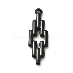 304 Stainless Steel Pendant, Cross, Black, 28x9x2mm, Hole: 1.4mm(STAS-K252-01B)