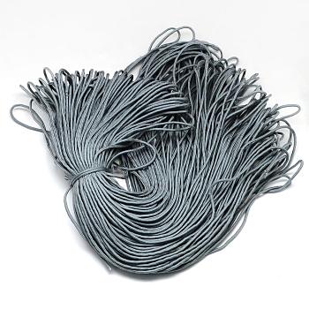 Polyester & Spandex Cord Ropes, 16-Ply, Gray, 2mm, about 109.36 yards(100m)/bundle