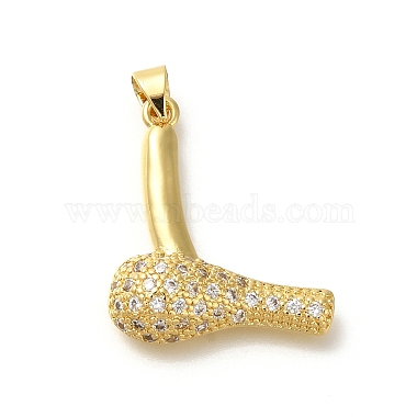 Real 18K Gold Plated Clear Others Brass+Cubic Zirconia Pendants