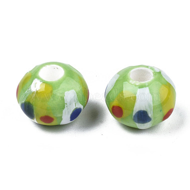 Perles européennes en porcelaine manuelles(PORC-S504-003)-2