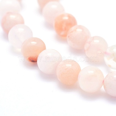 Natural Cherry Blossom Agate Beads Strands(G-O166-02-6mm)-3