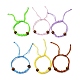 12 pièces de cordon en nylon tressé réglable pour fabrication de bracelets en macramé.(AJEW-SW00010-04)-1