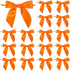 Polyester Bowknot, with Iron Wire Twist Ties, for DIY Gift Wrap Wedding Candy Party Decoration, Orange Red, 80x85x48mm(DIY-WH20001-46B)