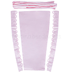 Women's Wedding Dress Zipper Replacement, Adjustable Fit Satin Corset Back Kit, Lace-up Formal Prom Dress, Lavender Blush, Cloth: about 490x140~250x2mm, Eye Cloth: 480x46x3mm, Hole: 15mm, Cord: 380x16x2mm(DIY-GF0007-53D)