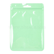 Macaron Color Plastic Yin-yang Zip Lock Bags, Resealable Bags, Self Seal Bags, Top Seal, Rectangle, Pale Green, 23.9x15.9x0.15cm, Unilateral Thickness: 2 Mil(0.05mm)(OPP-N001-01B-03)