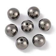 CCB Plastic Round Beads, Gunmetal, 9.5mm, Hole: 1.8mm(ALUM-U001-08A-06)