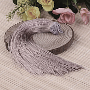 Beautiful Design Nylon Tassel Pendant Decorations, Thistle, 160x18mm, Hole: 4mm(X-NWIR-I007-07)