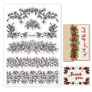 Custom PVC Plastic Clear Stamps, for DIY Scrapbooking, Photo Album Decorative, Cards Making, June Rose, 160x110x3mm(DIY-WH0448-0523)