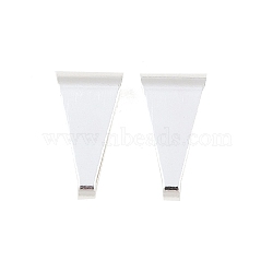 Brass Snap on Bails, Cadmium Free & Lead Free, 925 Sterling Silver Plated, 14x7x4.5mm, Hole: 13x3.5mm(KK-C163-02S)
