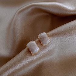 Alloy Enamel Earrings for Women, Rectangle, 18x11mm(FS-WG85681-62)
