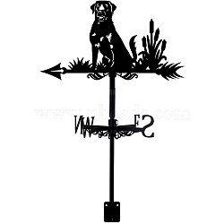 Orangutan Iron Wind Direction Indicator, Weathervane for Outdoor Garden Wind Measuring Tool, Dog, 280x358mm(AJEW-WH0265-004)