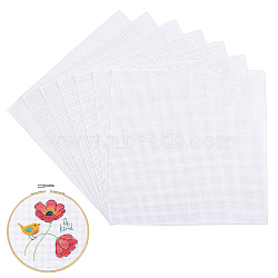 11CT Cotton Cross Stitch Fabric, Aida Cloth, Square, White, 304x301x0.7mm(DIY-WH0032-31A-01)