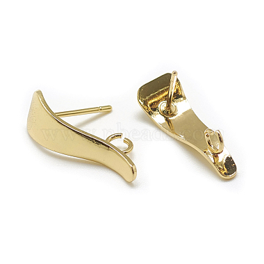 Real Gold Plated Brass Stud Earrings