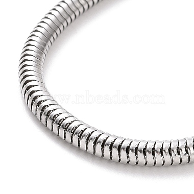 304 bracelet chaines serpent rondes en acier inoxydable pour homme femme(BJEW-P274-01B)-2