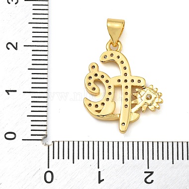 Rack Plating Brass Micro Pave Clear Cubic Zirconia Pendants(KK-Z063-35G)-3