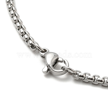 Halloween Theme Skeleton Alloy Pendant Necklaces with Box Chains(NJEW-F319-01P)-3