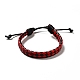PU Imitation Leather Braided Cord Bracelets for Women(BJEW-M290-01F)-1