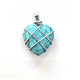 Synthetic Turquoise Copper Wire Wrapped Pendants(FIND-PW0015-21L)-1