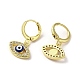 Horse Eye Real 18K Gold Plated Brass Dangle Leverback Earrings(EJEW-Q797-23G-01)-2