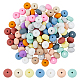 Superfindings 120 pièces 15 couleurs perles de silicone écologiques de qualité alimentaire(SIL-FH0001-14)-1