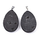 Electroplate Natural Druzy Geode Agate Pendants(G-S344-59A-01)-2