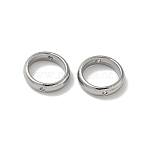 304 Stainless Steel Bead Fame, Ring, Stainless Steel Color, 10x2.5mm, Hole: 0.8mm, Inner Diameter: 8mm(STAS-L300-009B-P)