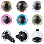 36 Sets 6 Colors ABS Plastic Safety Craft Eye, for DIY Doll Toys Puppet Plush Animal Making, Mixed Color, 20x16mm, 6 sets/color(DIY-GF0010-66A)