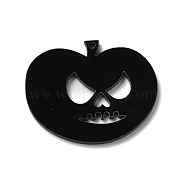 Halloween Opaque Acrylic Pendants, Pumpkin, 30x37x2mm, Hole: 1.6mm(SACR-P020-C04)