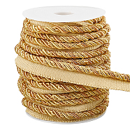 WADORN 1 Bundle Polyester Twist Lip Cord Trim, Upholstery Trim Edge Sewing Piping Cord for Curtain Sofa Decoration, Wheat, 17mm, about 13.67 yards(12.5m)/bundle(SRIB-WR0001-10C)