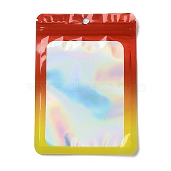 Rectangle Laser PVC Zip Lock Bags, Resealable Packaging Bags, Self Seal Bag, Red, 14.9x10.5x0.15cm, Unilateral Thickness: 2.5 Mil(0.065mm)(ABAG-P011-01F-02)