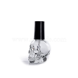 Transparent Glass Nail Polish Empty Bottle, with Brush, Clear, 3.5x5.9cm, Capacity: 10ml(0.34fl. oz)(PW-WGFA975-01)