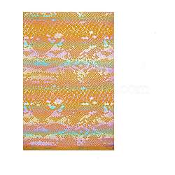 PVC Fabric, for Garment Accessories, Snakeskin Pattern, Yellow, 30x20x0.1cm(DIY-WH0199-29E)