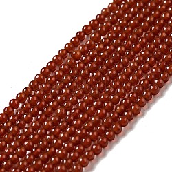 Natural Chalcedony Beads Strands, Round, 2mm, Hole: 0.3mm, about 223pcs/strand, 15.35''(39cm)(G-D470-03)