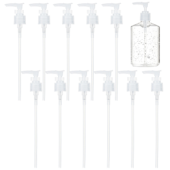 24 Tooth Plastic Dispensing Pumps, Fits Shampoo and Conditioner Jugs Bottles, Clear, 4.8x2.6x21.8~22.2cm