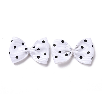 Ribbon Bowknot & Hair Bows Costume Accessories, White, 35~40x24~25mm
