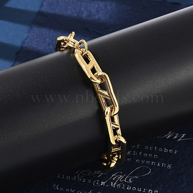 304 Stainless Steel Oval Link  Chain Bracelets for Women Men(BJEW-F488-49C-G)-3