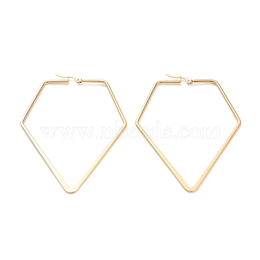 big diamond shaped hoop earrings