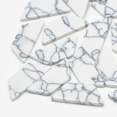 White Trapezoid Synthetic Turquoise Cabochons