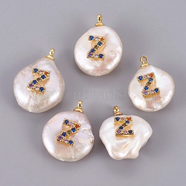 Real Gold Plated Colorful Nuggets Pearl Pendants