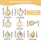 6Pcs 6 Style Mother's Day Brass Micro Pave Clear Cubic Zirconia Pendants(ZIRC-BBC0001-15)-2