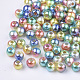 Rainbow ABS Plastic Imitation Pearl Beads(X-OACR-Q174-6mm-07)-2