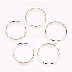 Brass Linking Rings, Nickel Free, Real 18K Gold Plated, 30x1mm(KK-P157-54G-NF)
